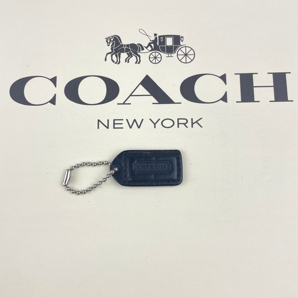 Coach Accessories - Vintage COACH Purse Hang Tag Black Mini 1.5" x 3/4"